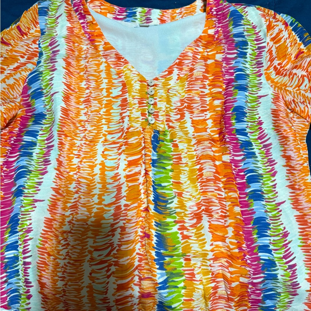 Beautiful Colorful Blouse from Coldwater Creek. Size XL